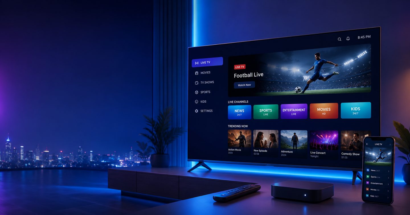 CheapUKIPTV streaming live UK TV, sports and movies on a Smart TV and phone